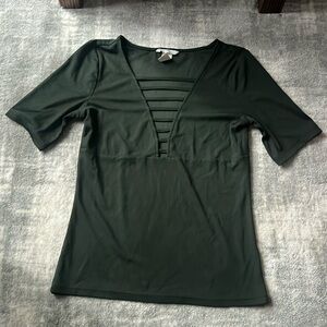 H&M green cut out top